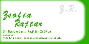 zsofia rajtar business card