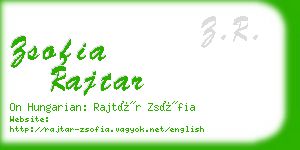 zsofia rajtar business card